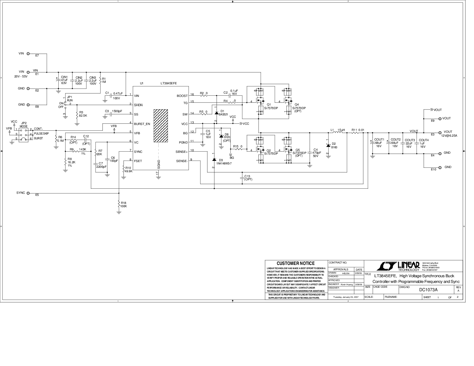 DC1073A - Schematic