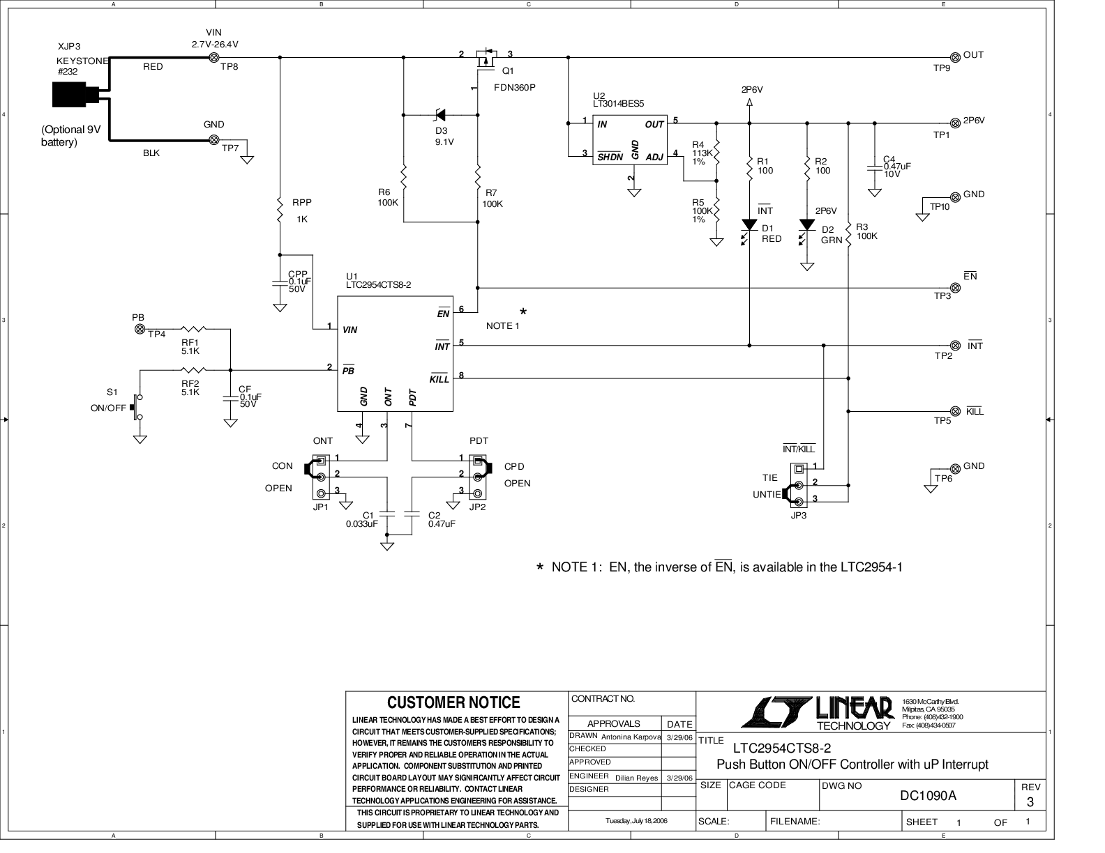 DC1090A - Schematic