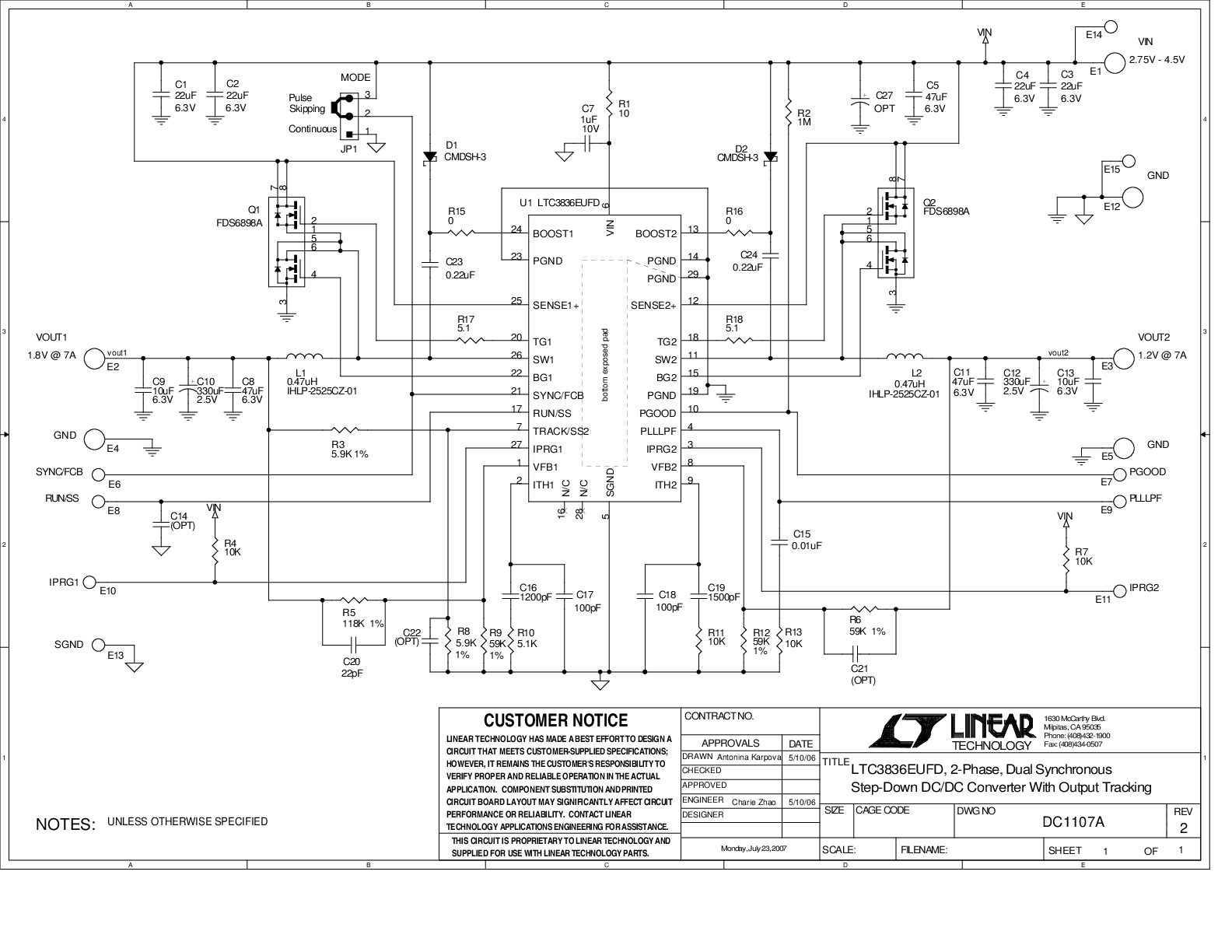 DC1107A - Schematic