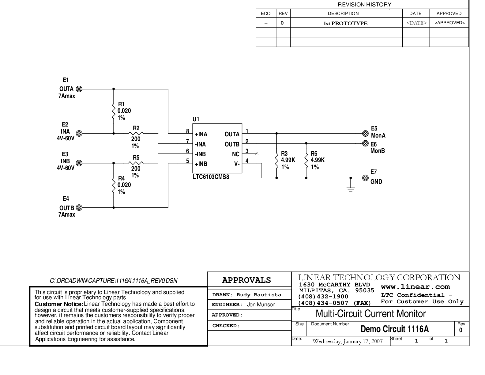 DC1116A - Schematic