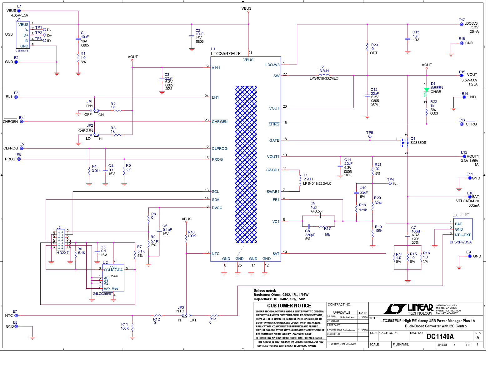 DC1140A - Schematic