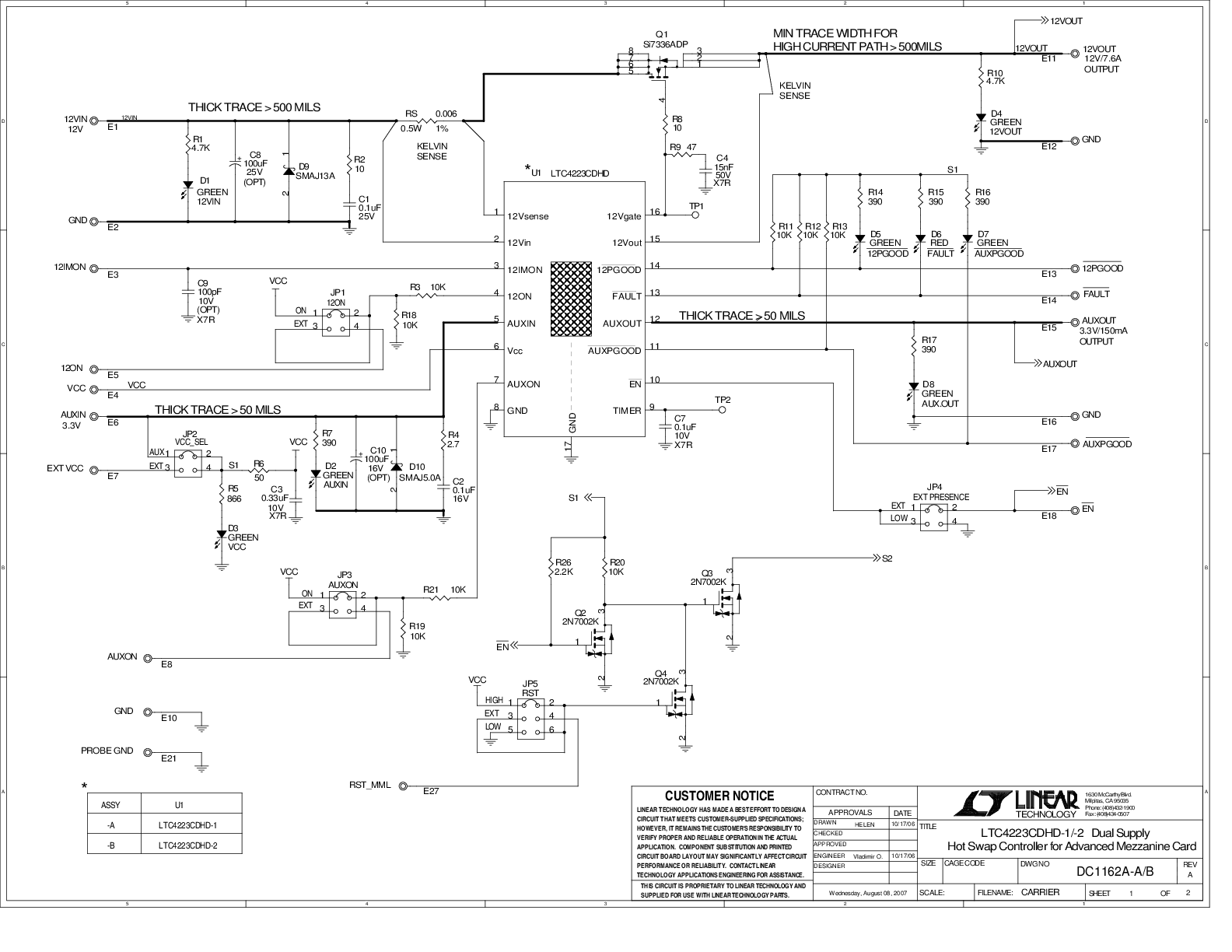 DC1162A-A - Schematic