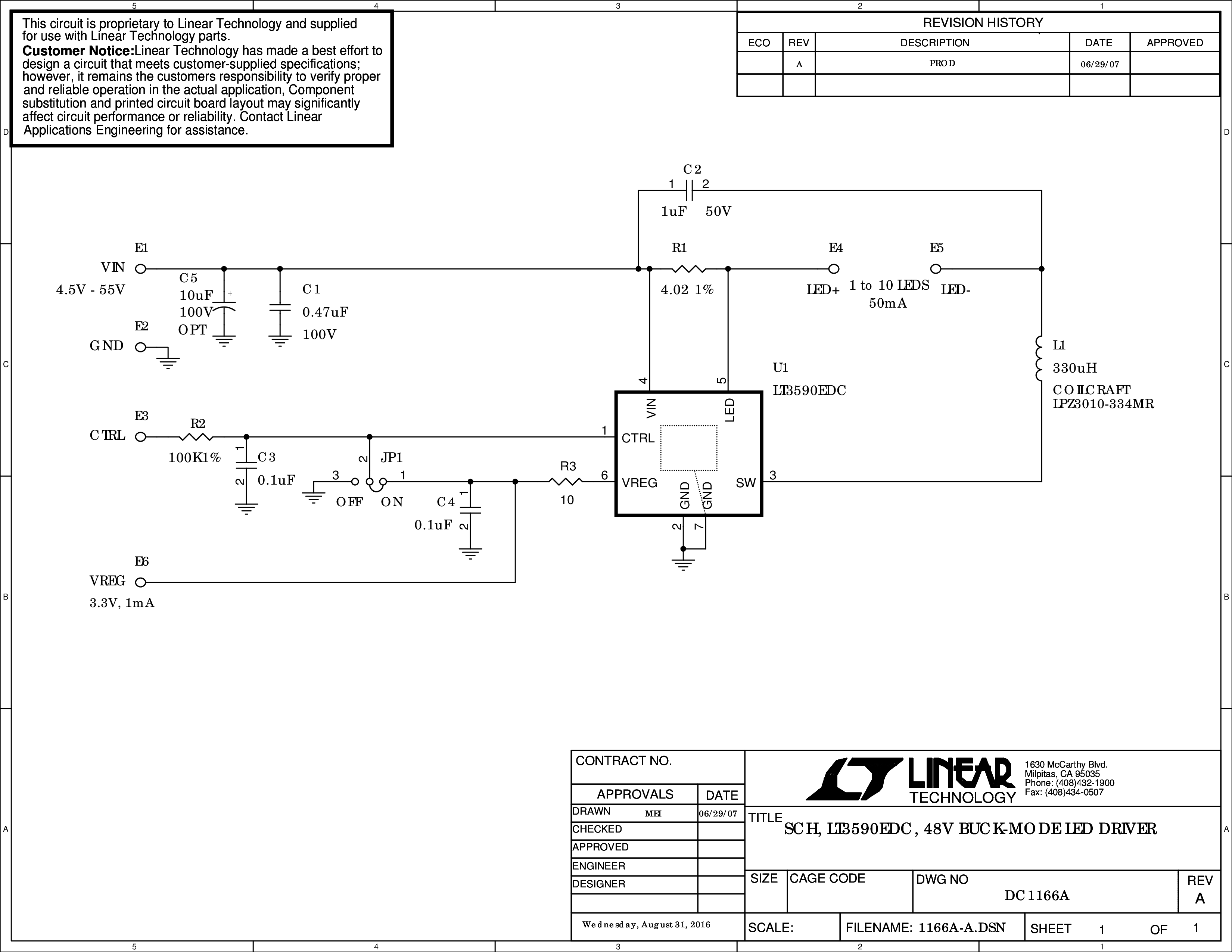 DC1166A - Schematic