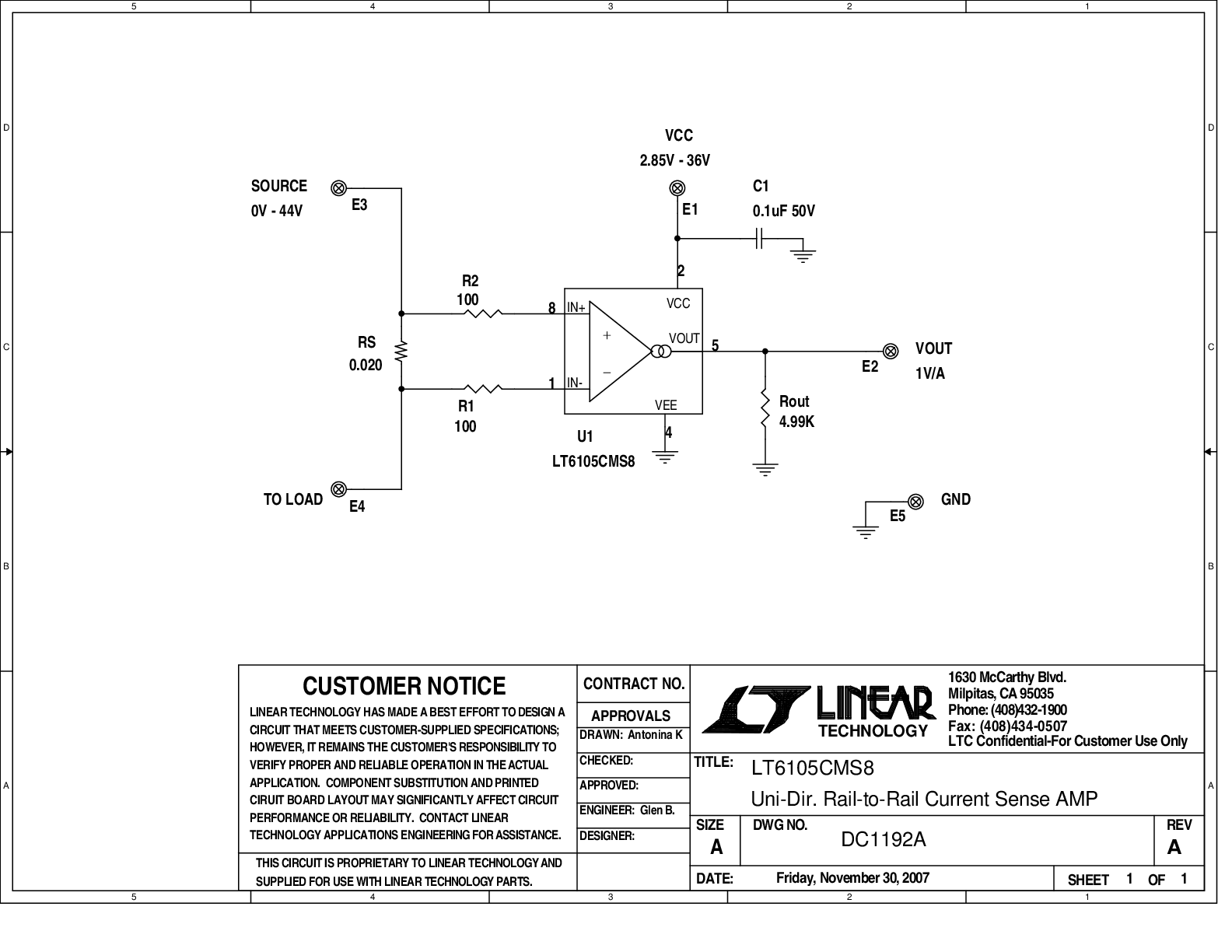 DC1192A - Schematic
