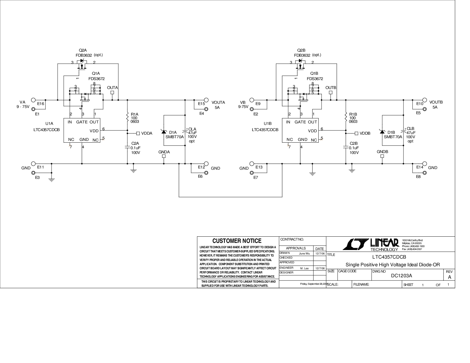 DC1203A - Schematic