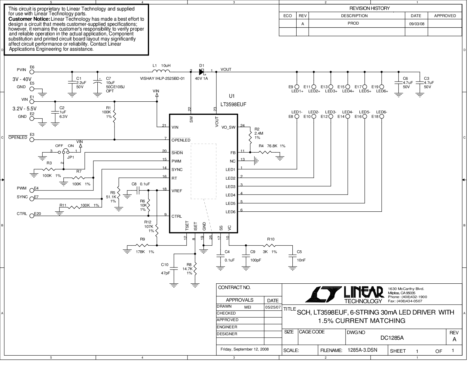 DC1285A - Schematic