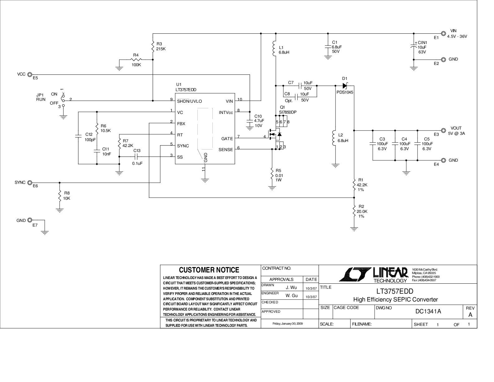 DC1341A - Schematic
