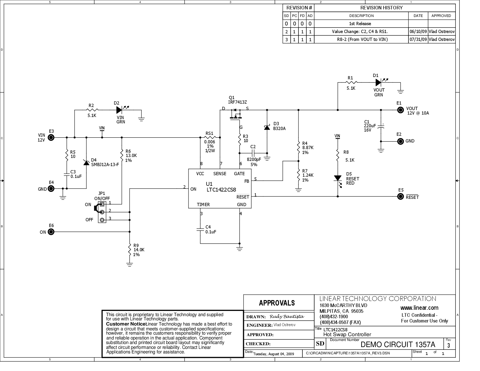 DC1357A - Schematic