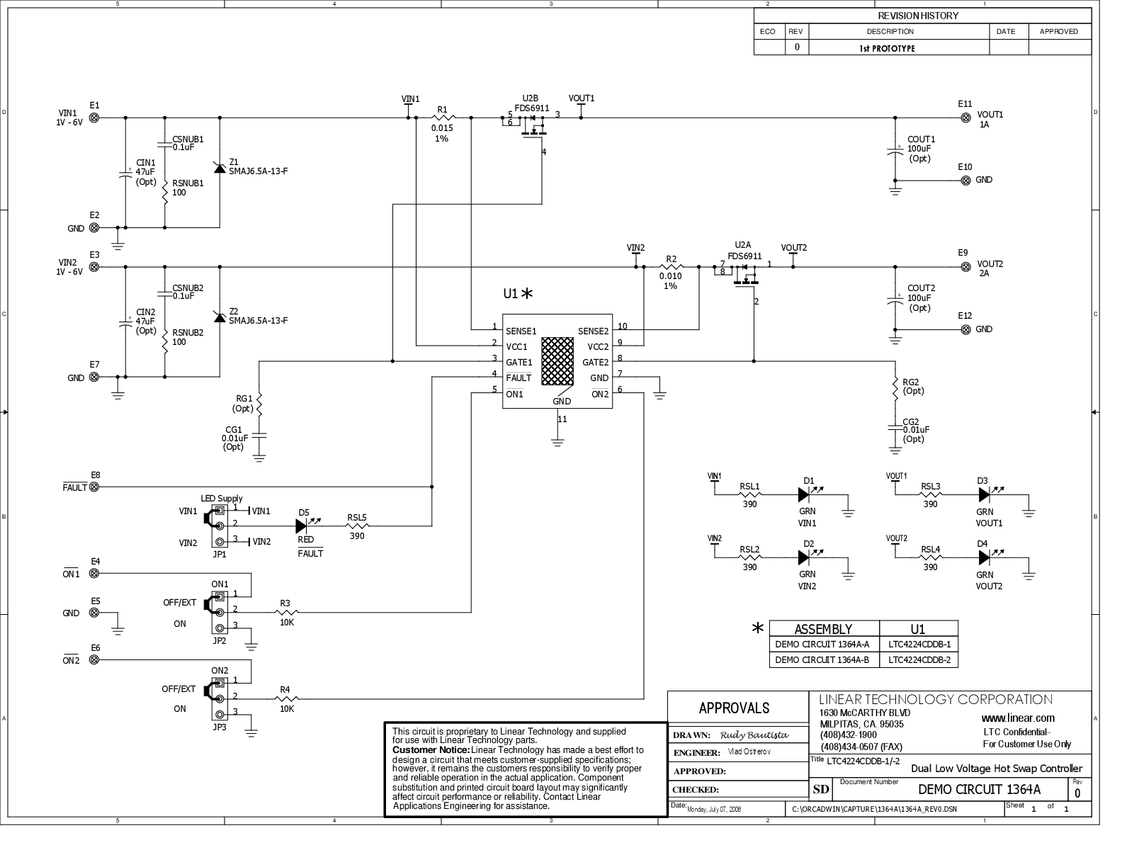 DC1364A-A - Schematic