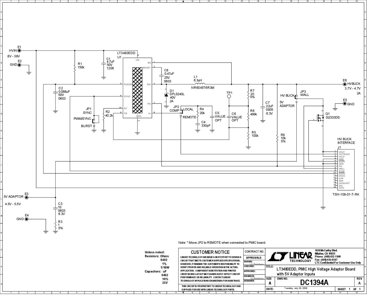 DC1394A - Schematic