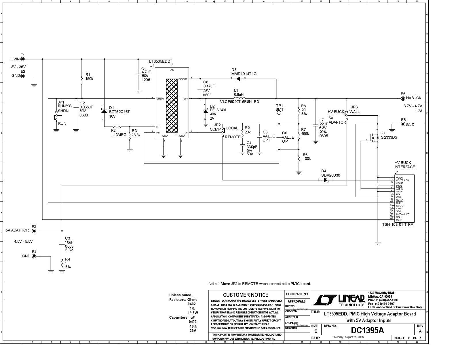 DC1395A - Schematic
