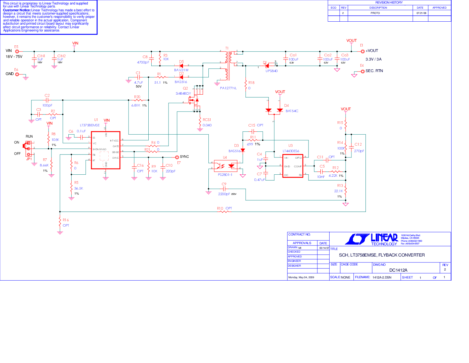 DC1412A - Schematic