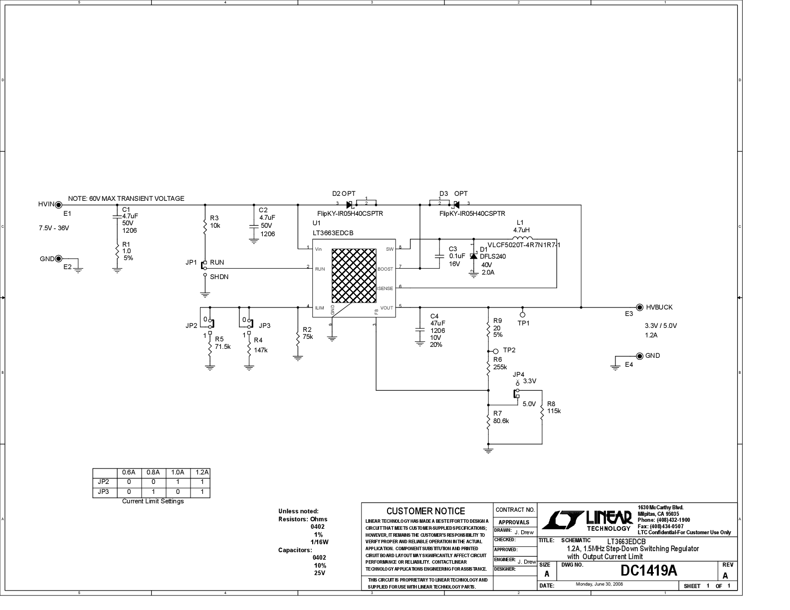 DC1419A - Schematic