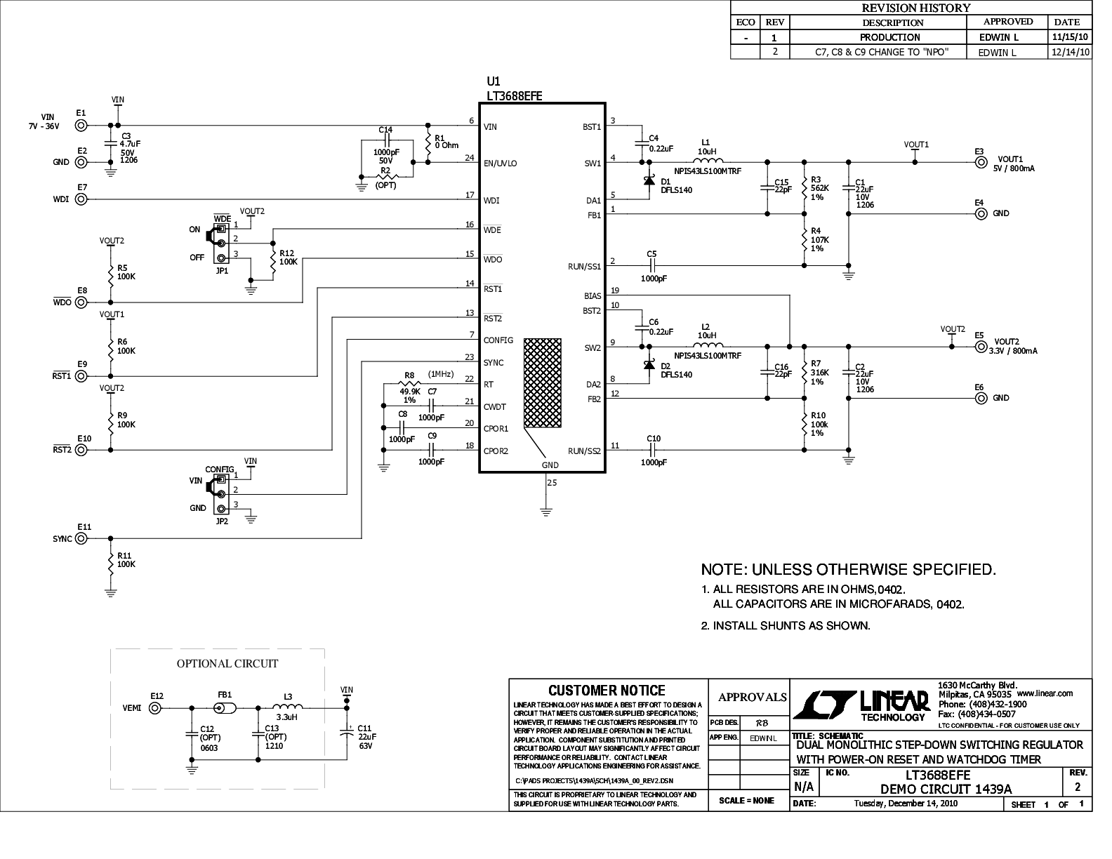 DC1439A - Schematic