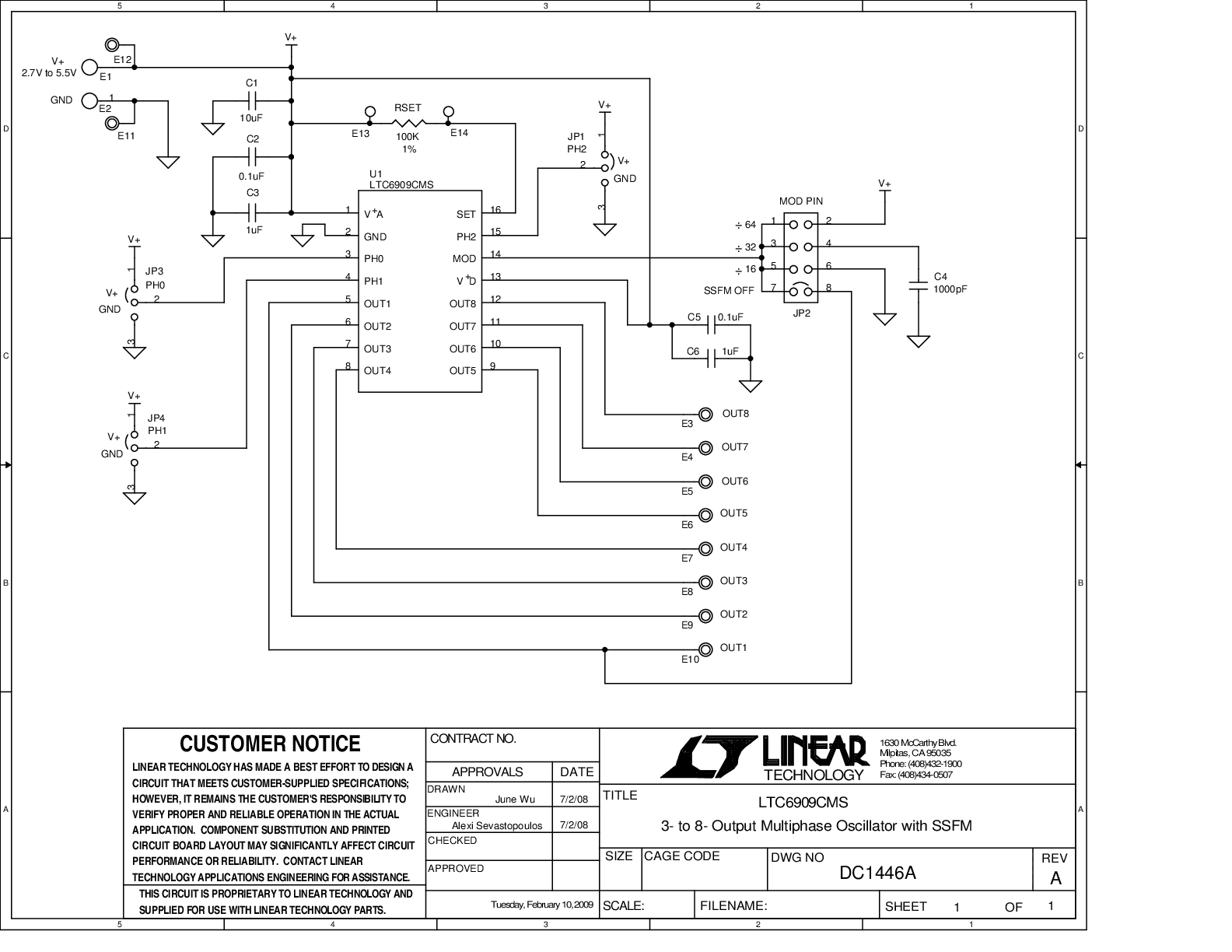 DC1446A - Schematic