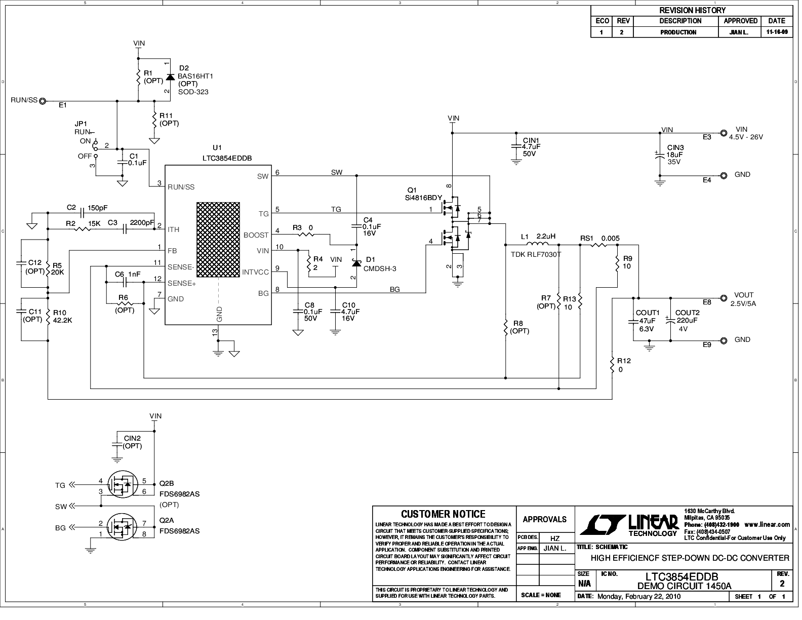 DC1450A - Schematic
