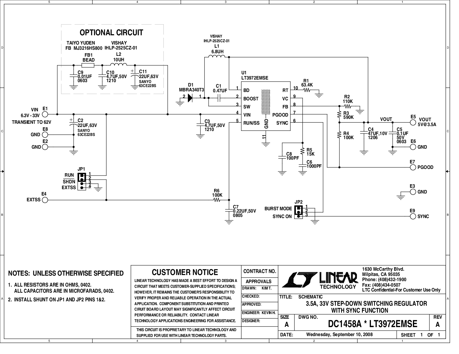 DC1458A - Schematic