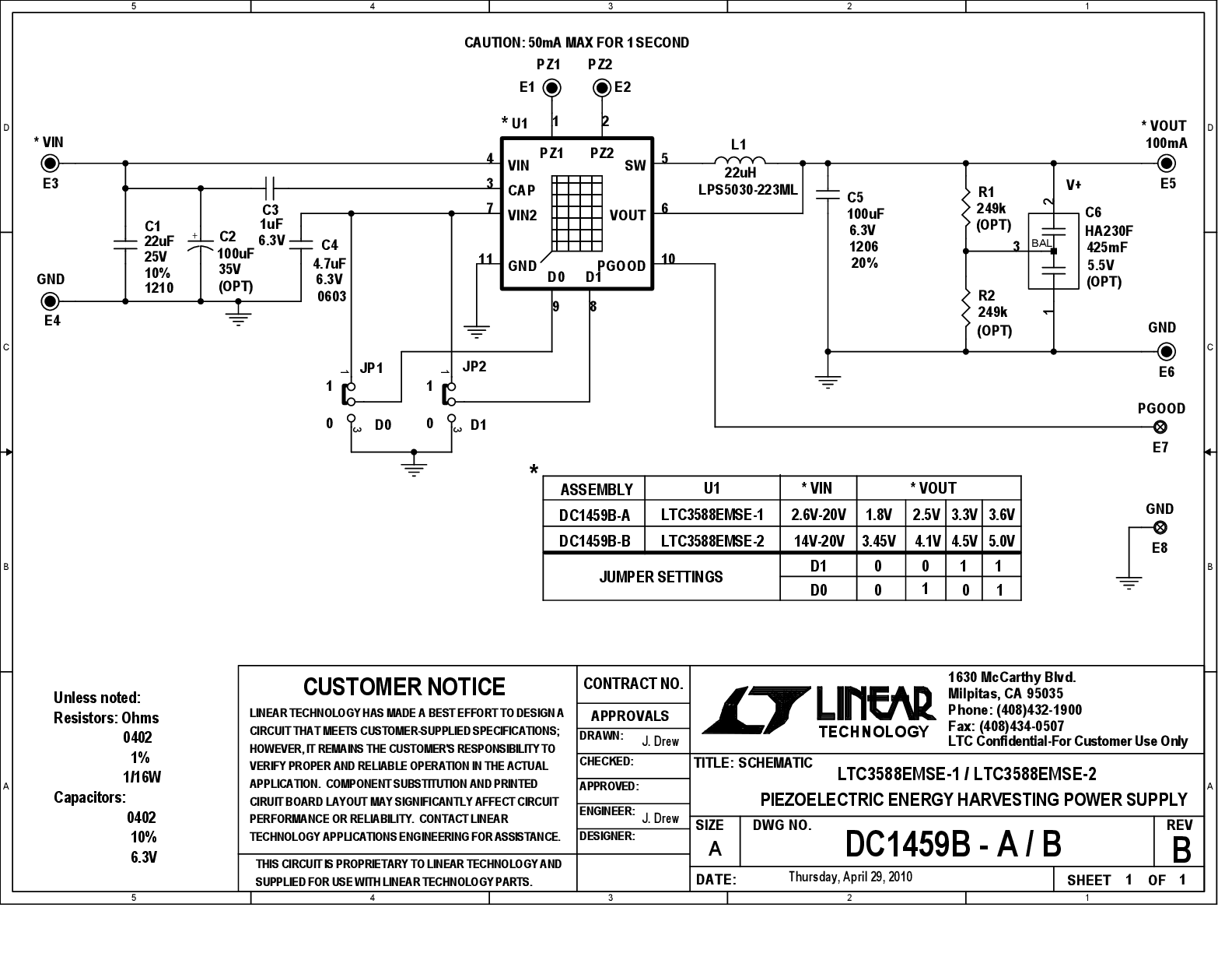 DC1459B-A - Schematic