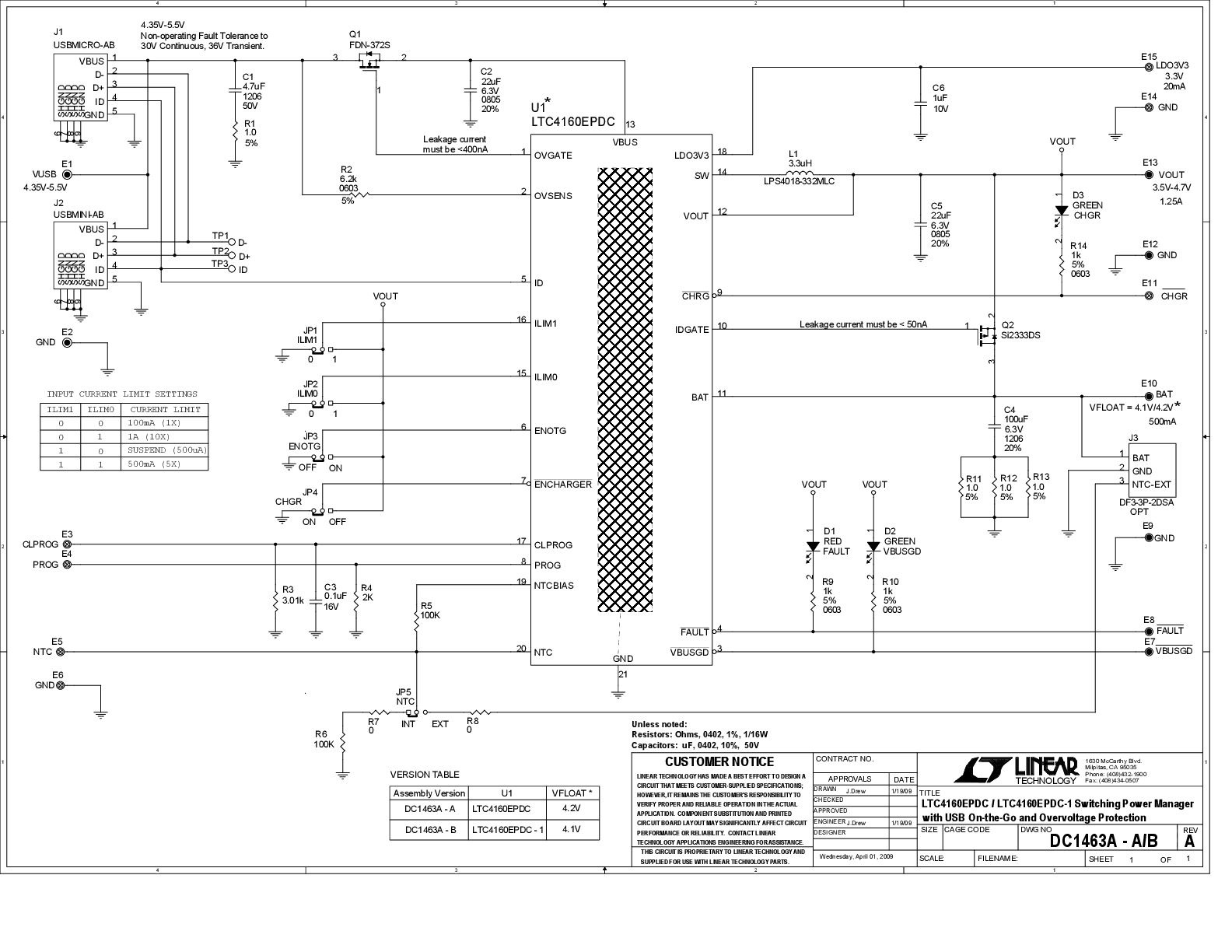 DC1463A-A - Schematic