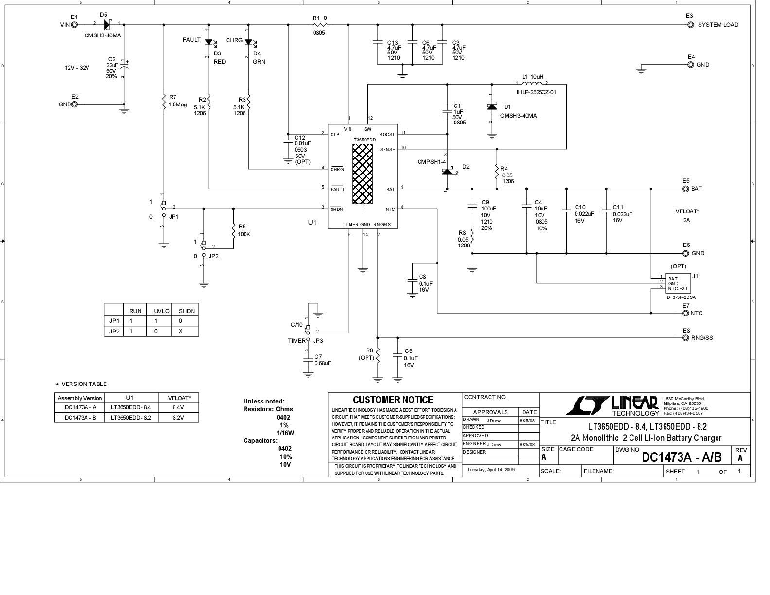 DC1473A-A - Schematic