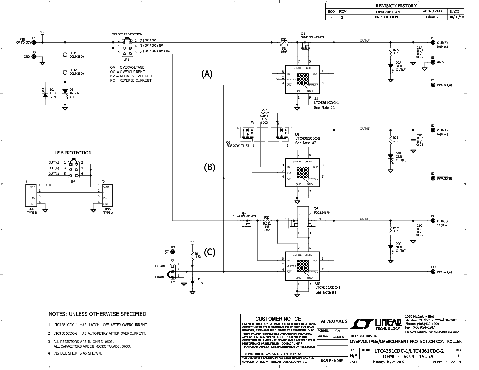 DC1506A - Schematic