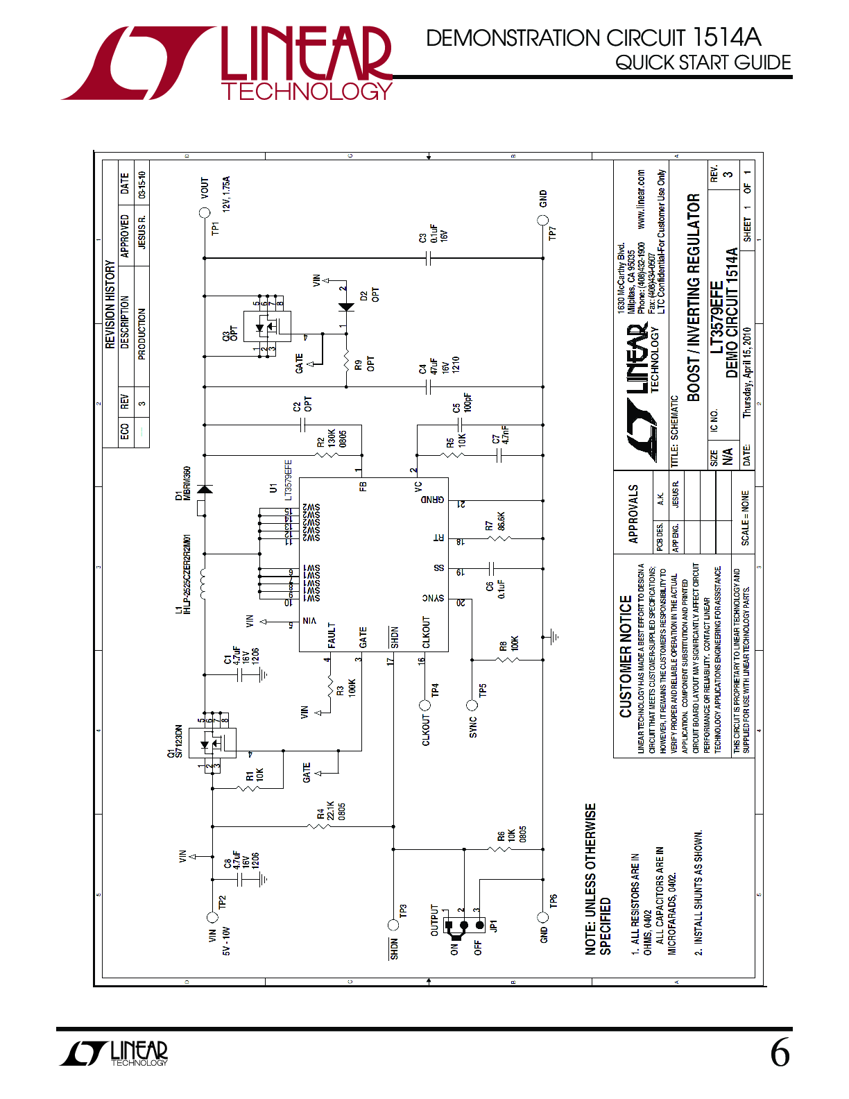 DC1514A - Schematic