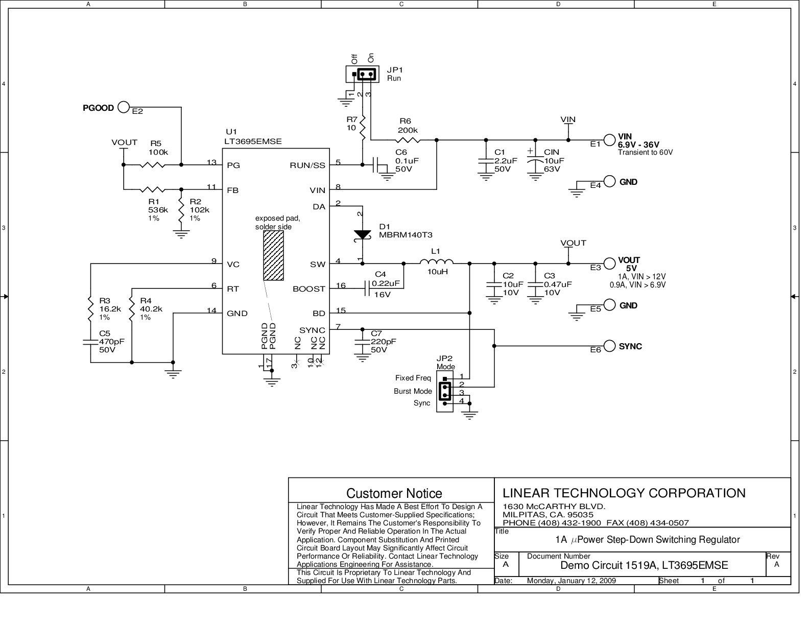 DC1519A - Schematic