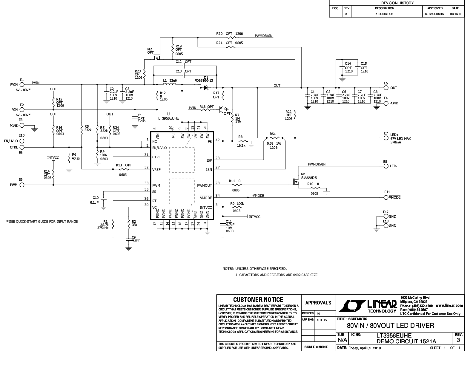 DC1521A - Schematic