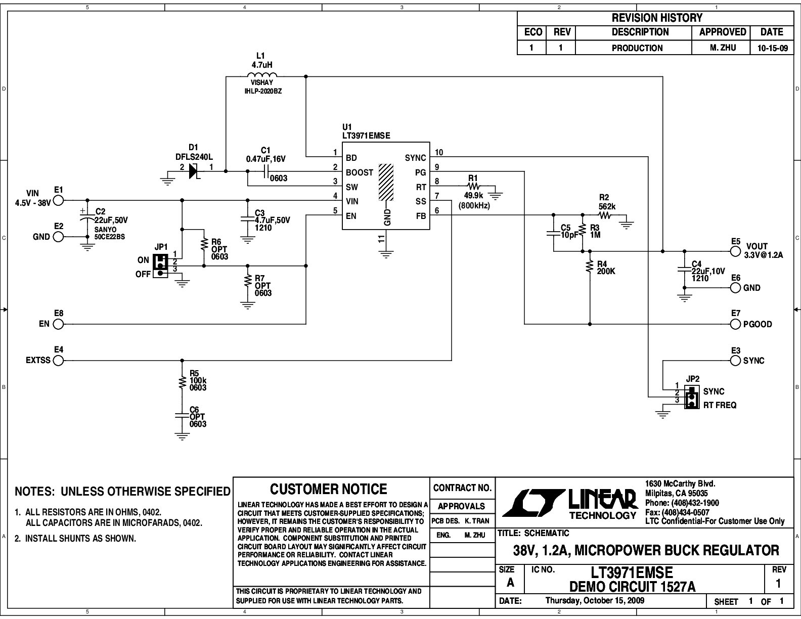DC1527A - Schematic