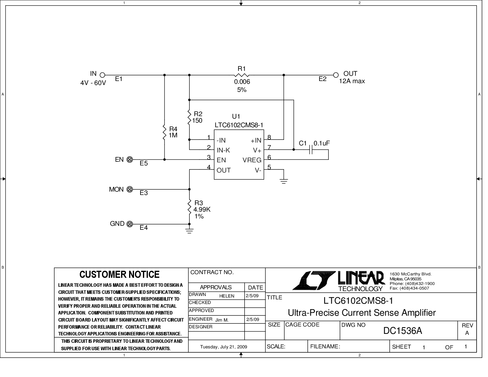 DC1536A - Schematic