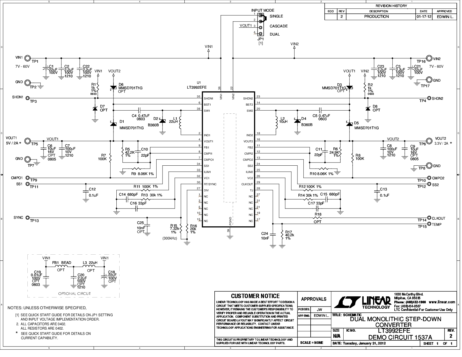 DC1537A - Schematic