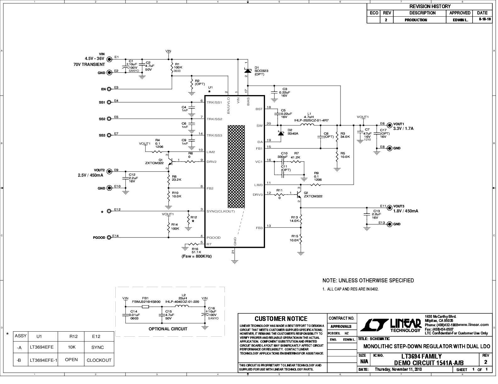 DC1541A - Schematic