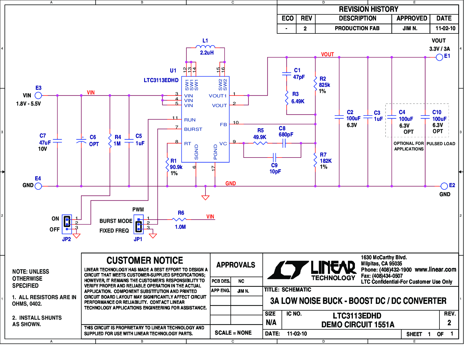 DC1551A - Schematic