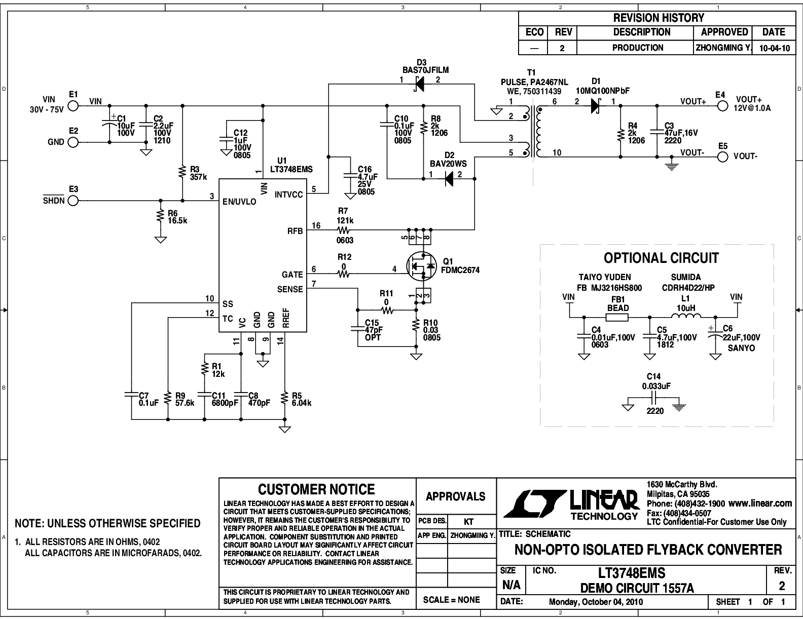DC1557A - Schematic