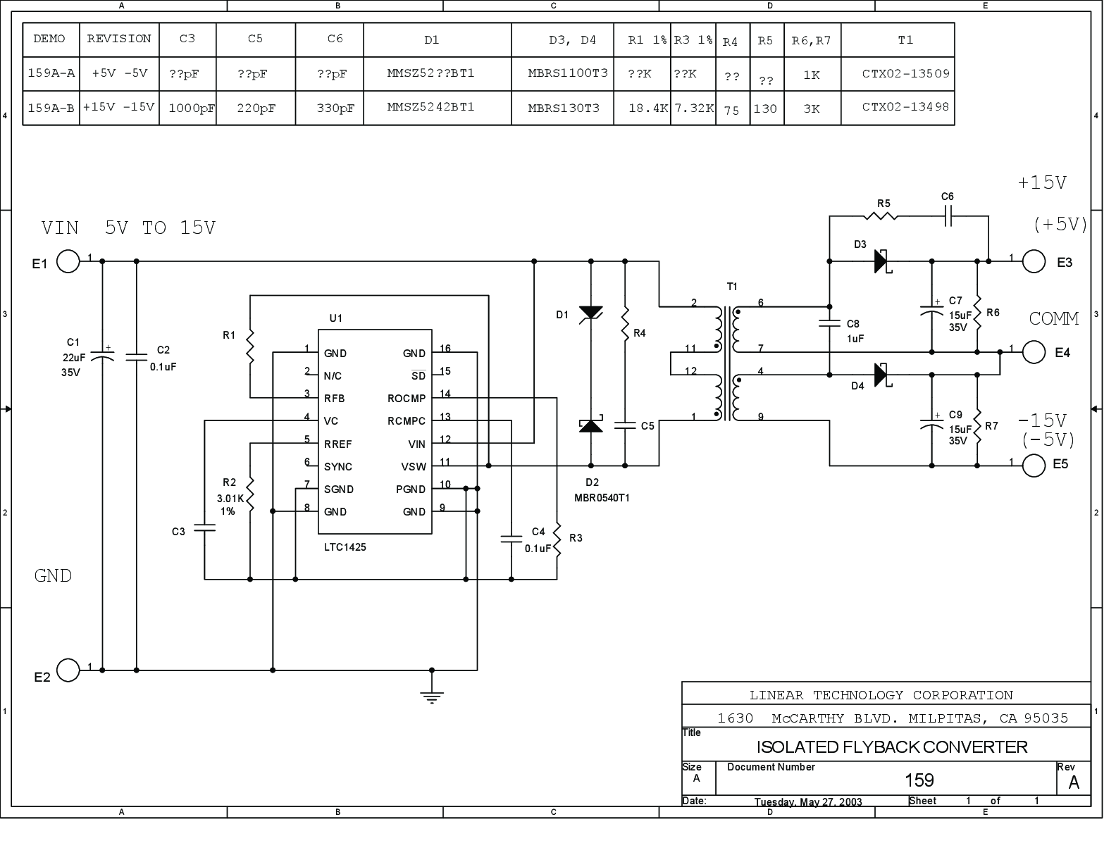 DC159A-A - Schematic