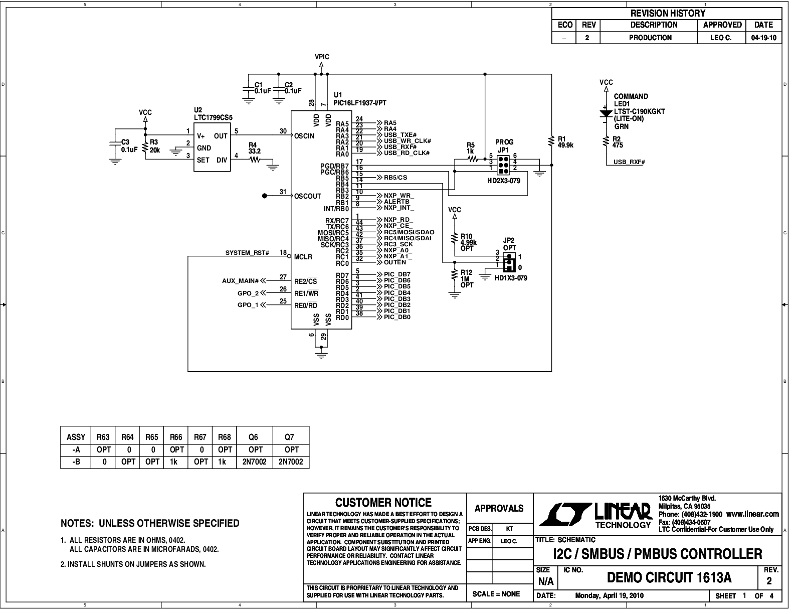 DC1613A - Schematic