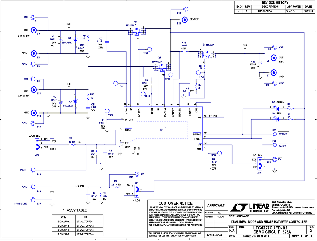 DC1625A - Schematic