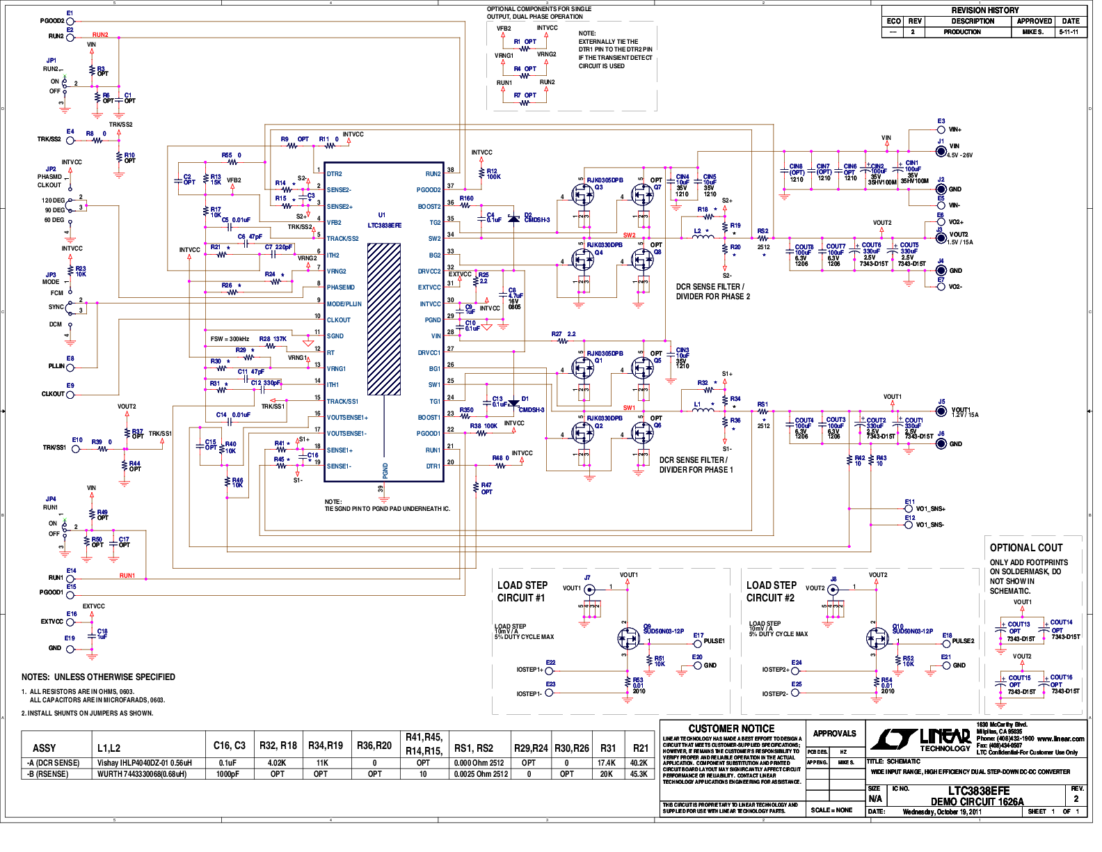 DC1626A-A - Schematic