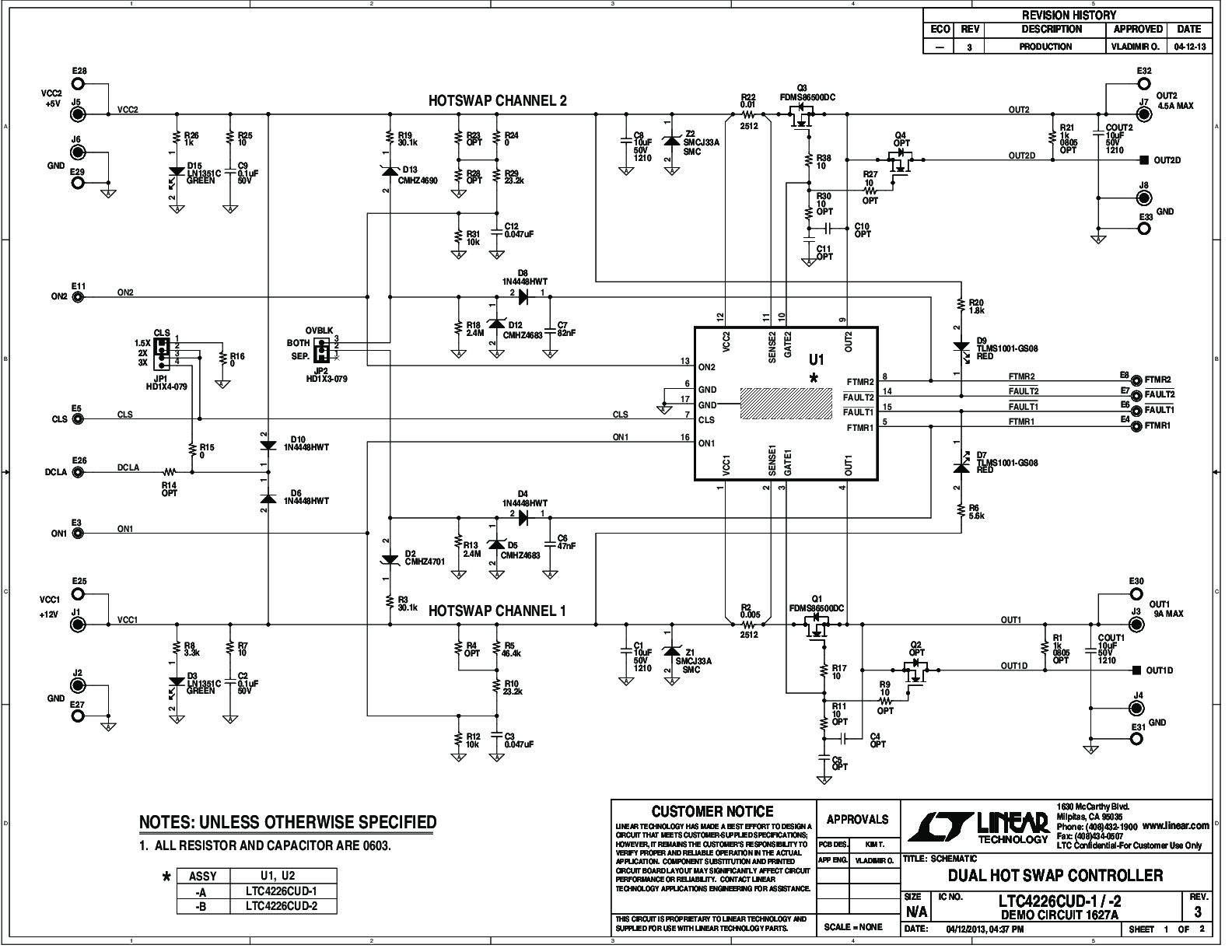 DC1627A-A - Schematic