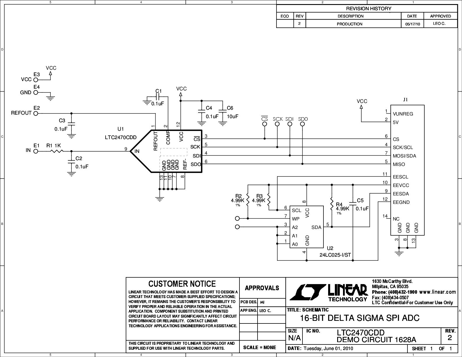 DC1628A - Schematic