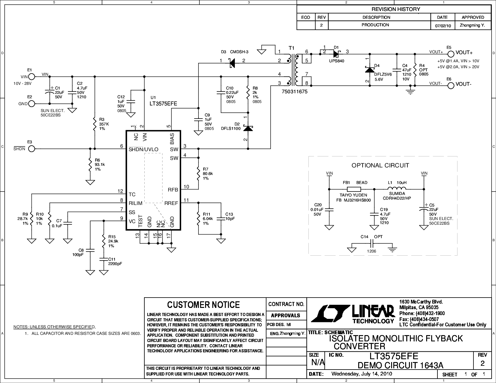 DC1643A - Schematic