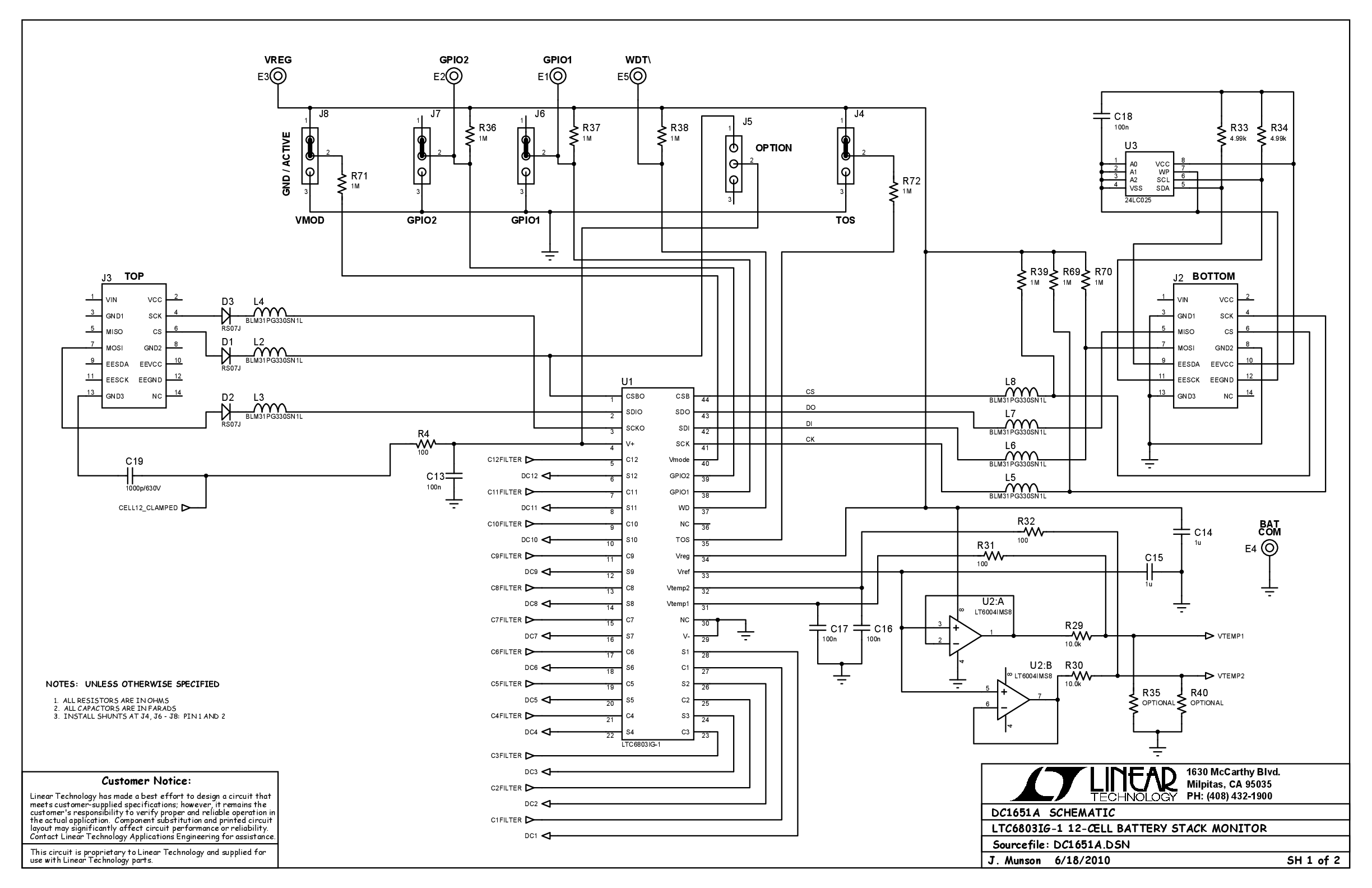 DC1651A - Schematic