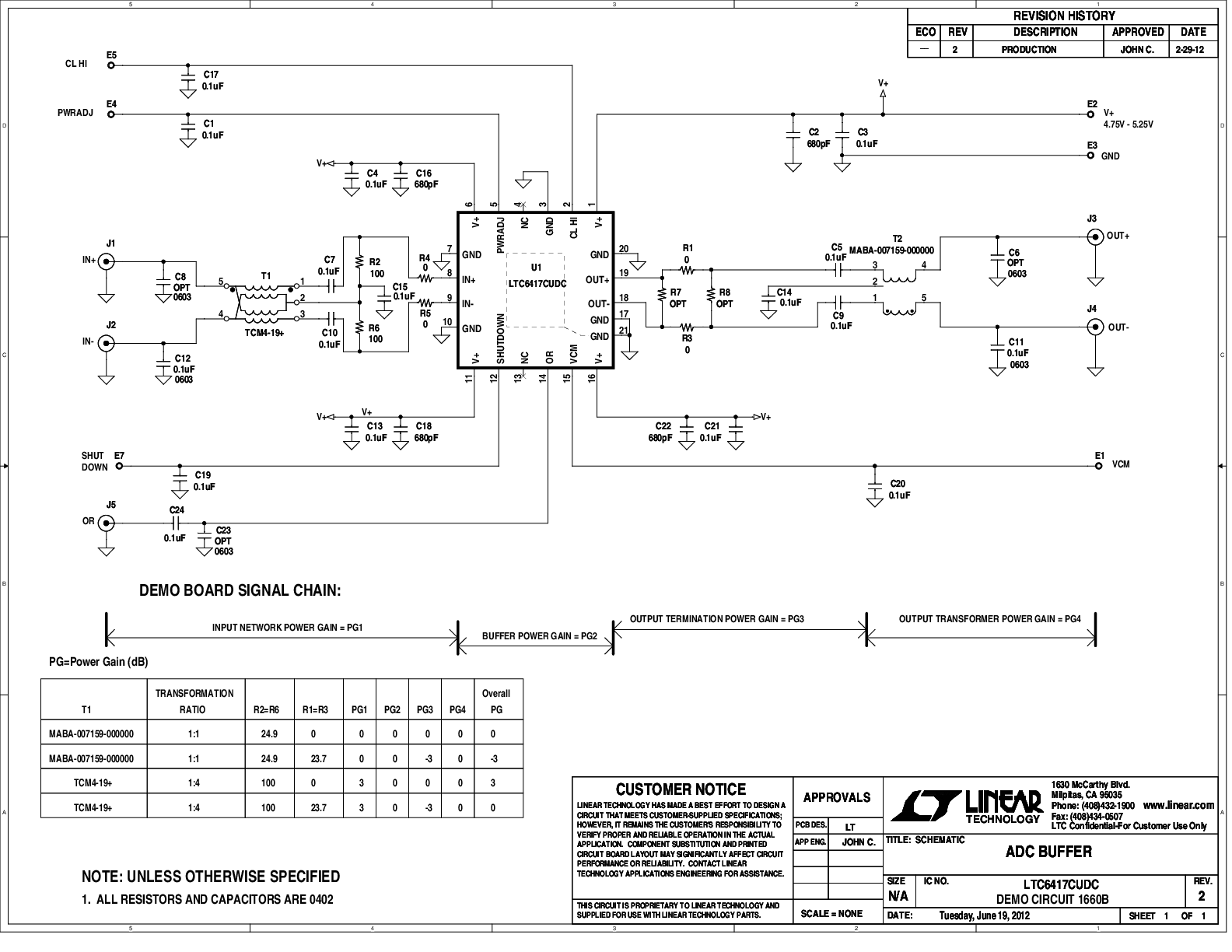 DC1660B - Schematic