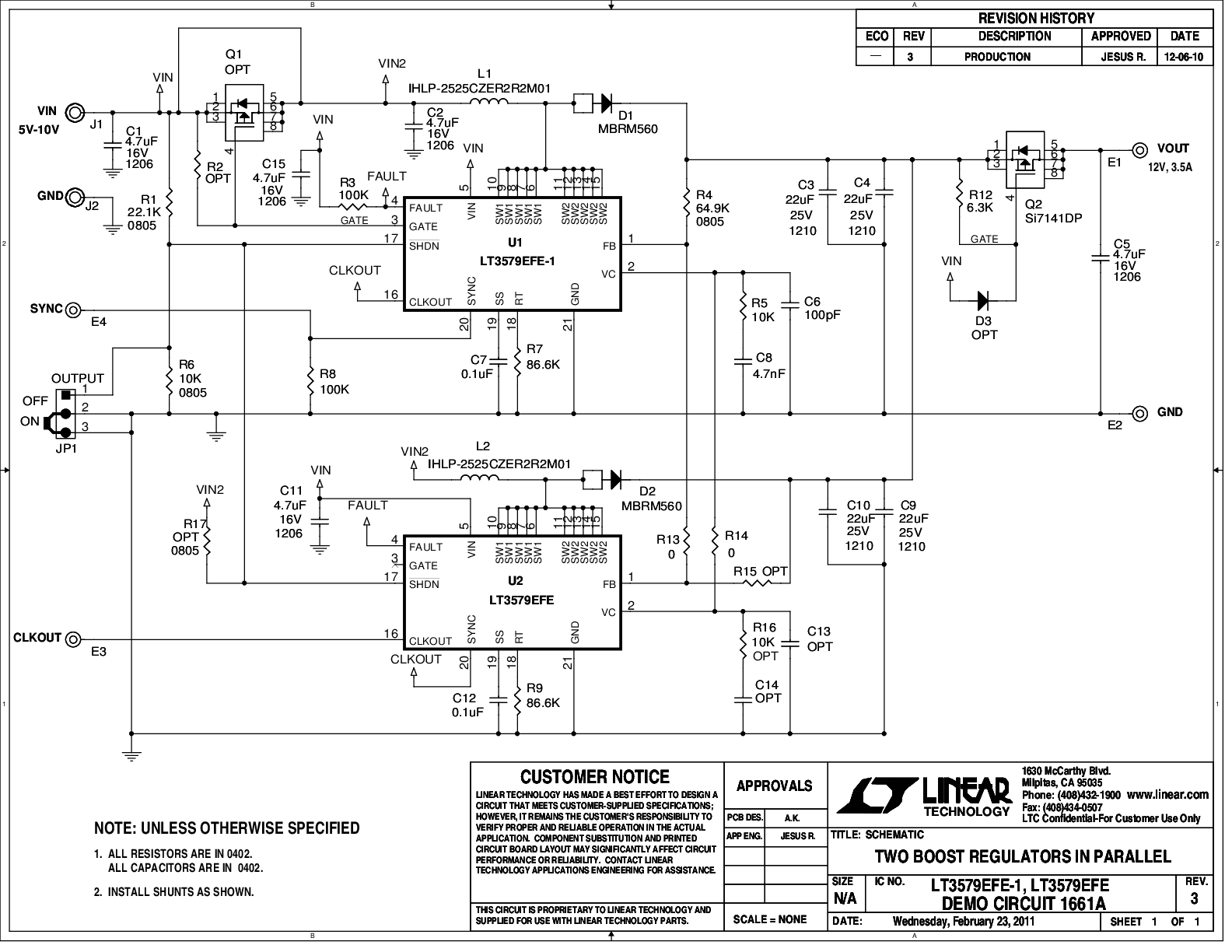 DC1661A - Schematic