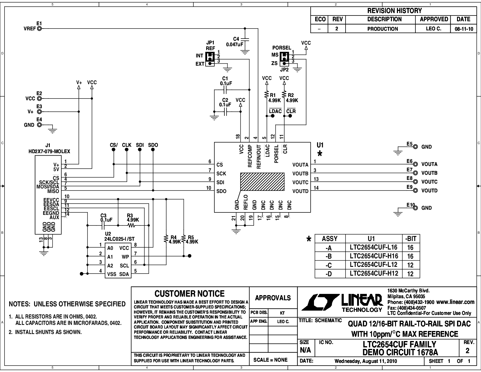 DC1678A-A - Schematic