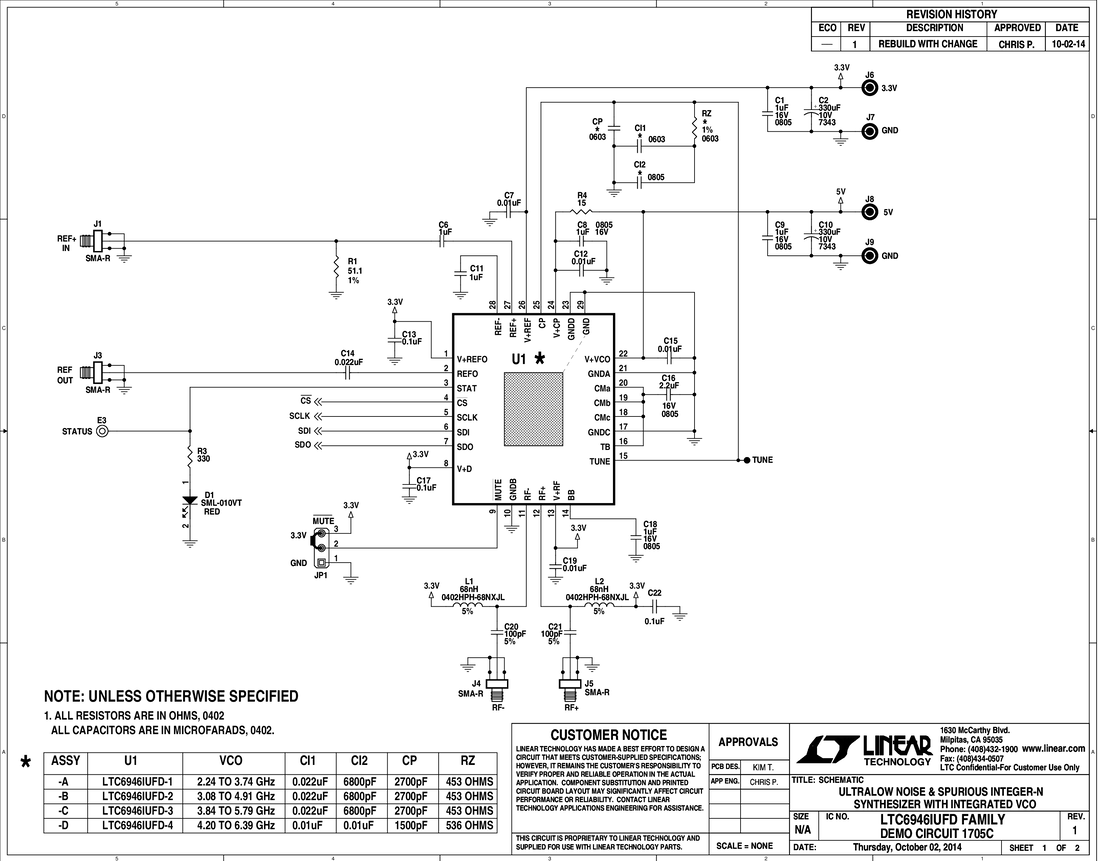 DC1705C - Schematic