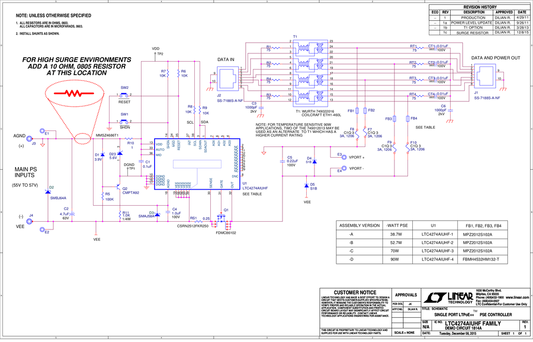 DC1814A - Schematic