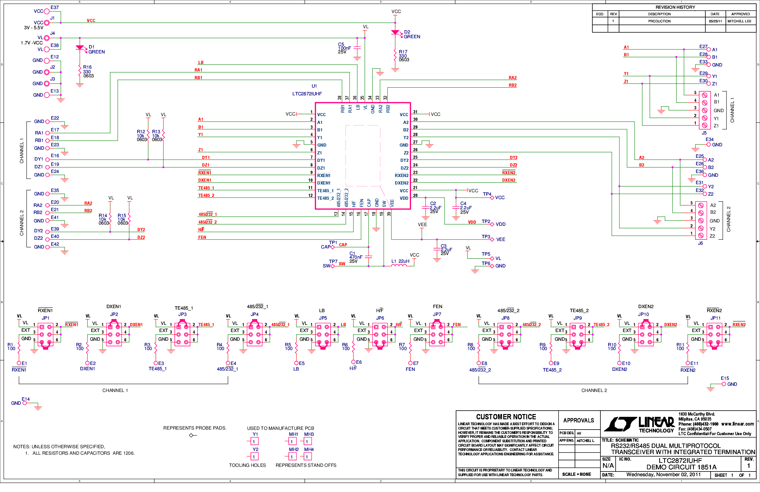 DC1851A - Schematic