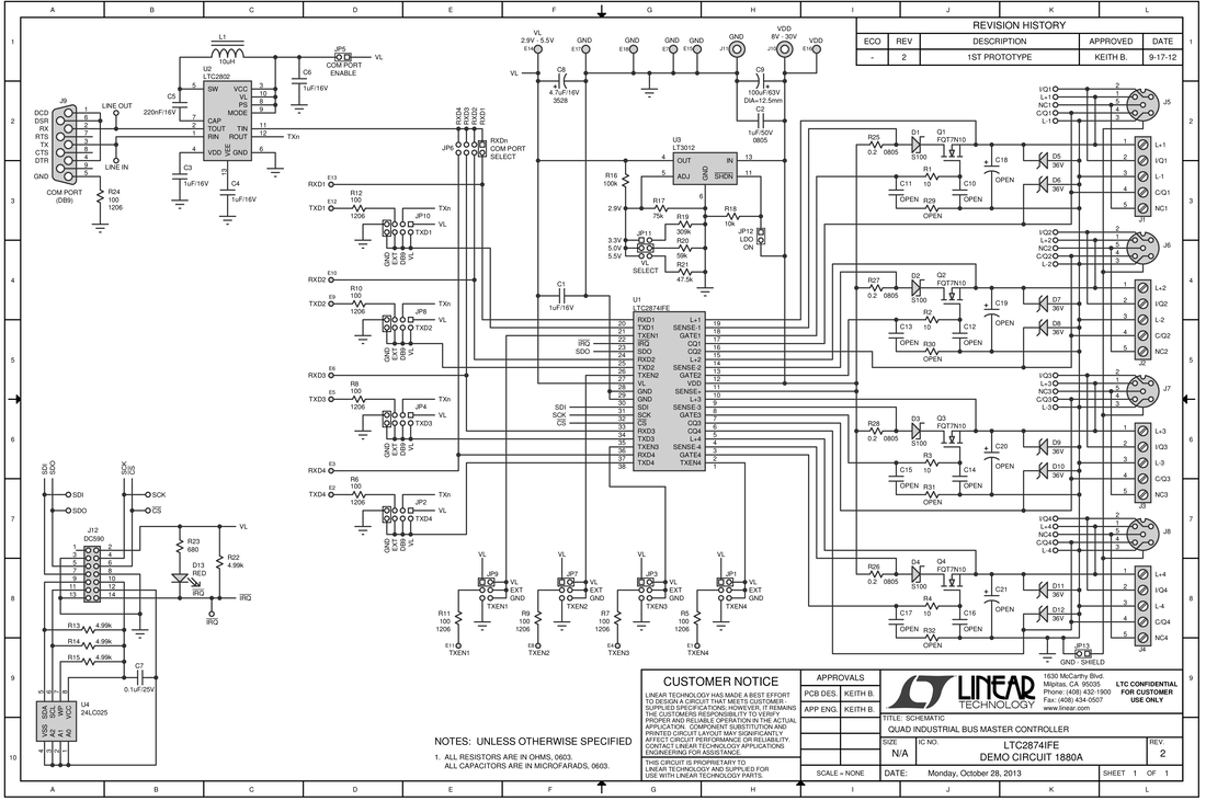 DC1880A - Schematic