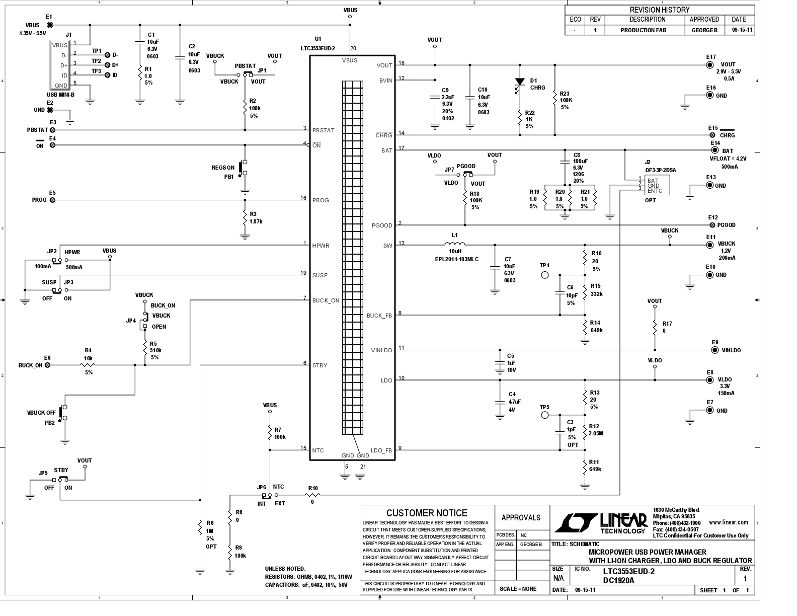 DC1920A - Schematic